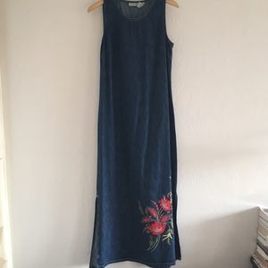 Vintage 90's Long Jean Dress